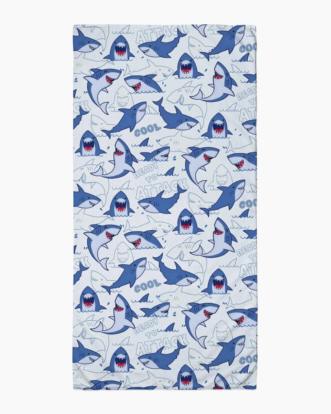 Big Sharks Attack Bamboo Beach Towel