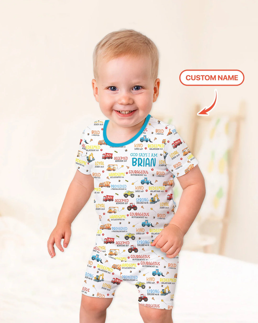 Zweiteiliges Pyjama-Set mit kurzen Ärmeln und Shorts im Sommer-Design