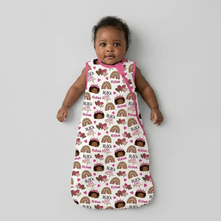 Custom Name Black Girl Magic Bamboo Sleep Bag