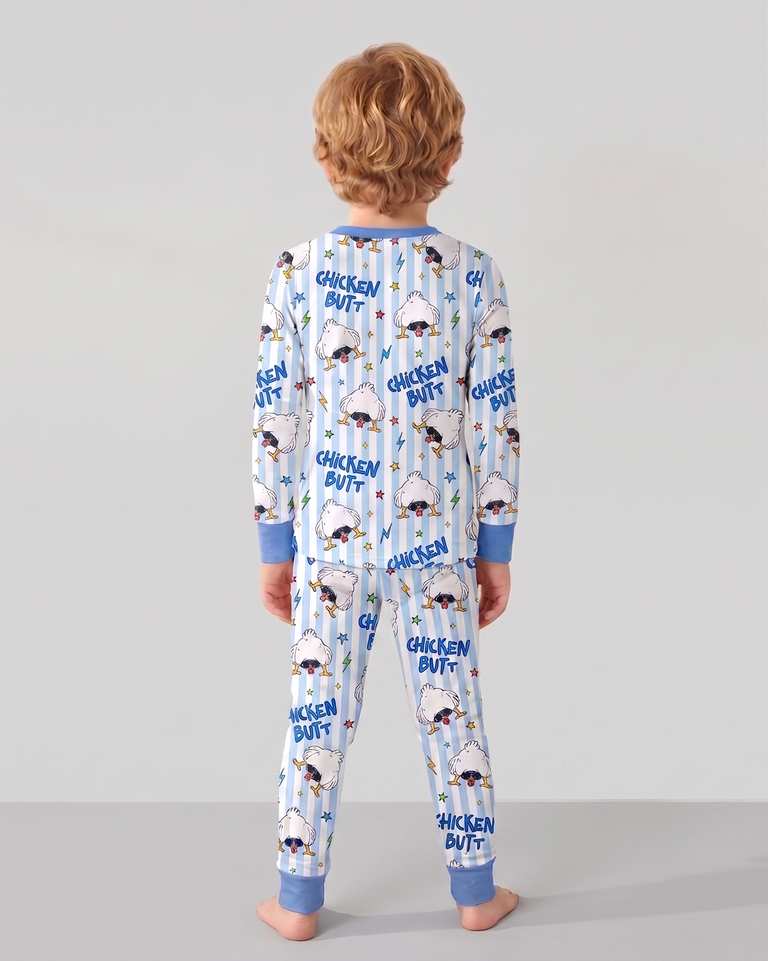 Guess What? Chicken Butt! Bamboo Two Piece Long Sleeve Pajama Set