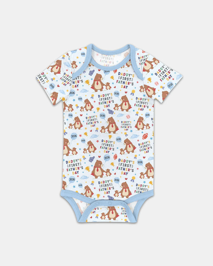 First Father's Day Daddy Bear Family Matching Bamboo Bodysuit
