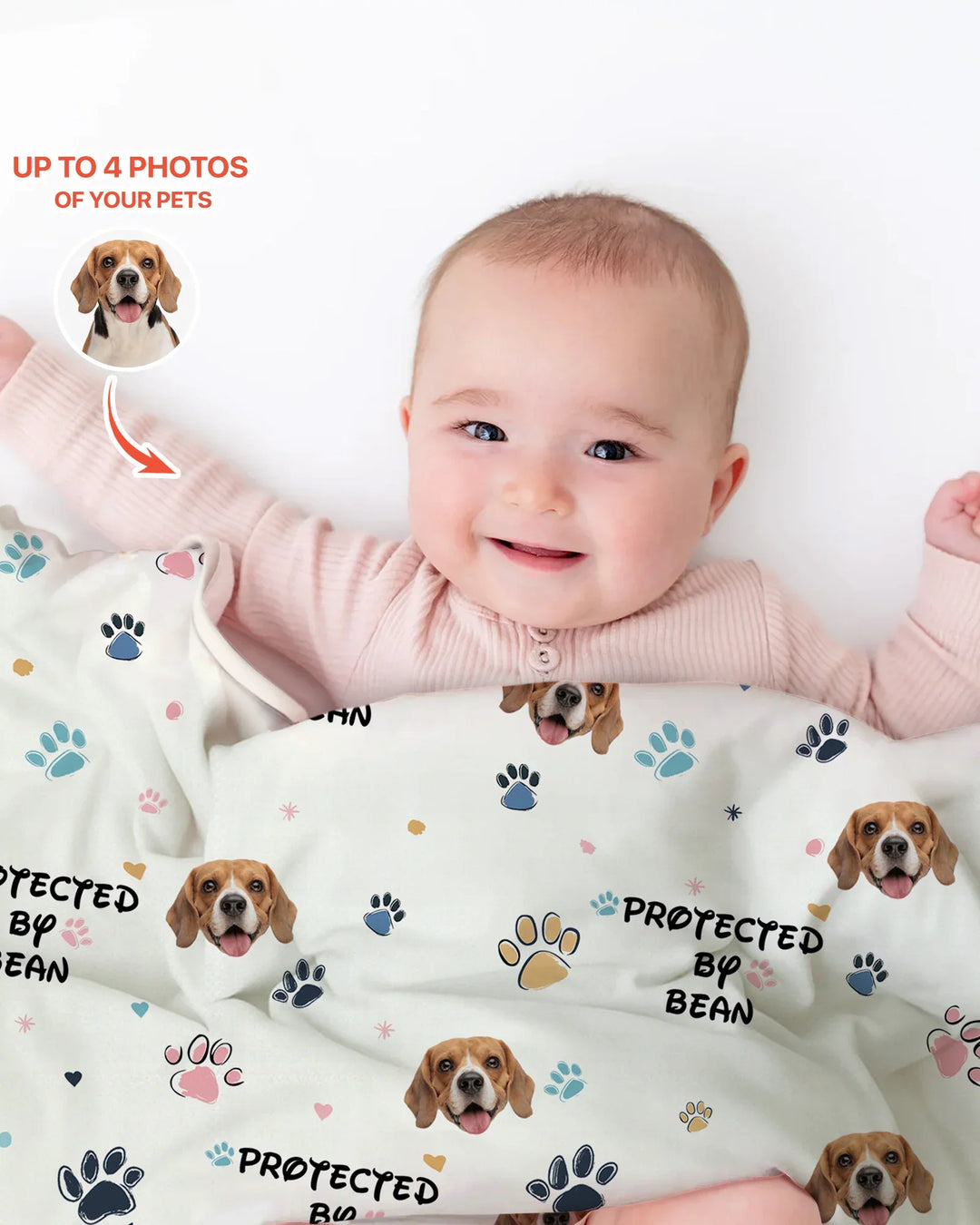 Custom Dog Pattern Blanket