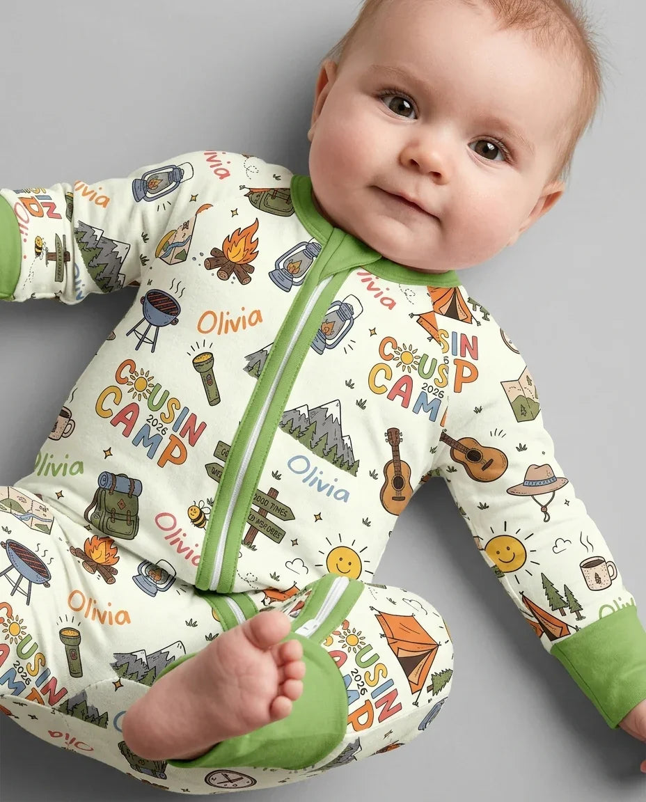 Custom Name Cousin Camp 2026Bamboo Convertible Zippy