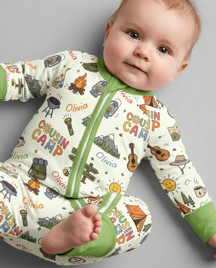 Custom Name Cousin Camp 2026Bamboo Convertible Zippy