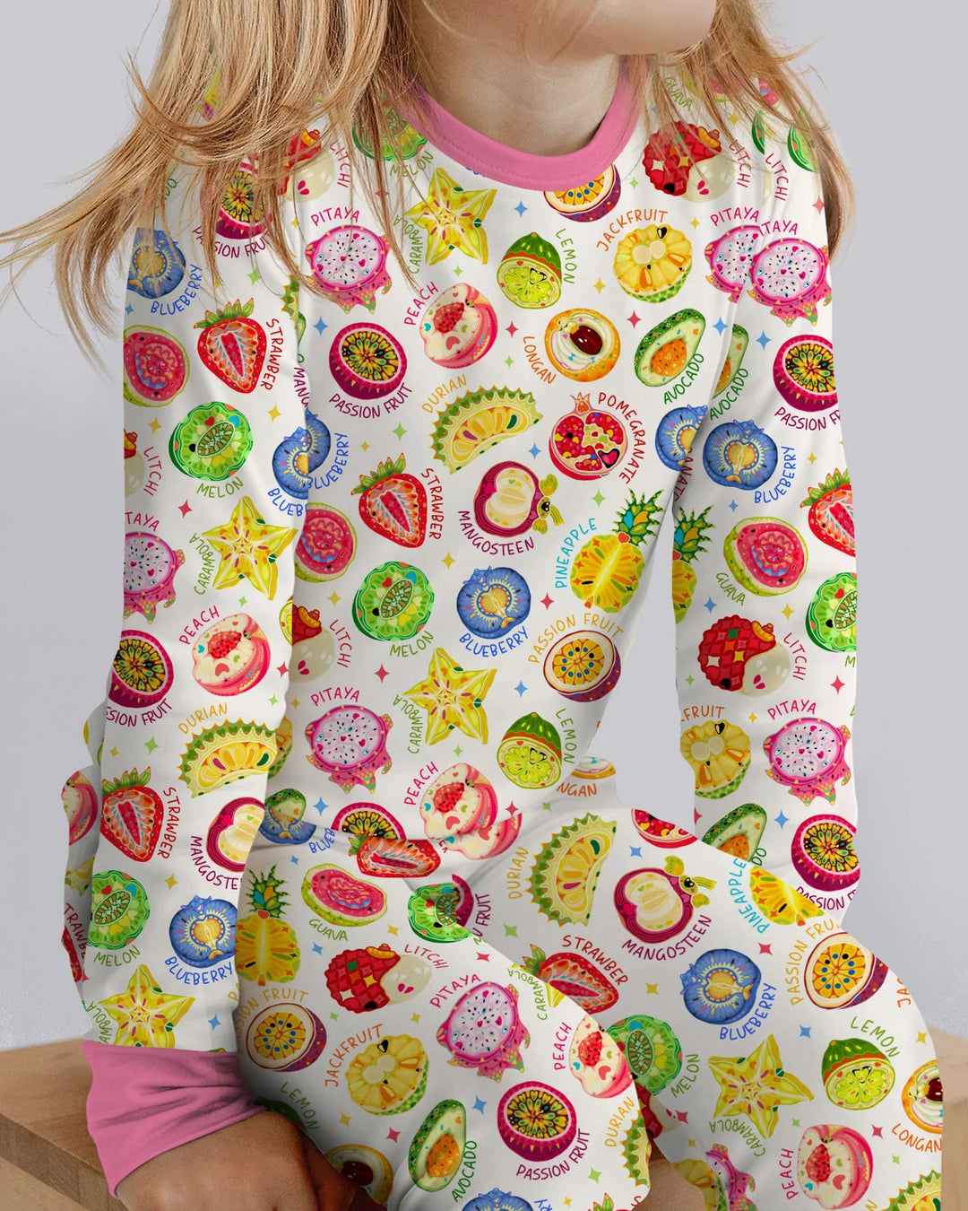 Conjunto de pijama de dos piezas de manga larga de bambú Juicy World