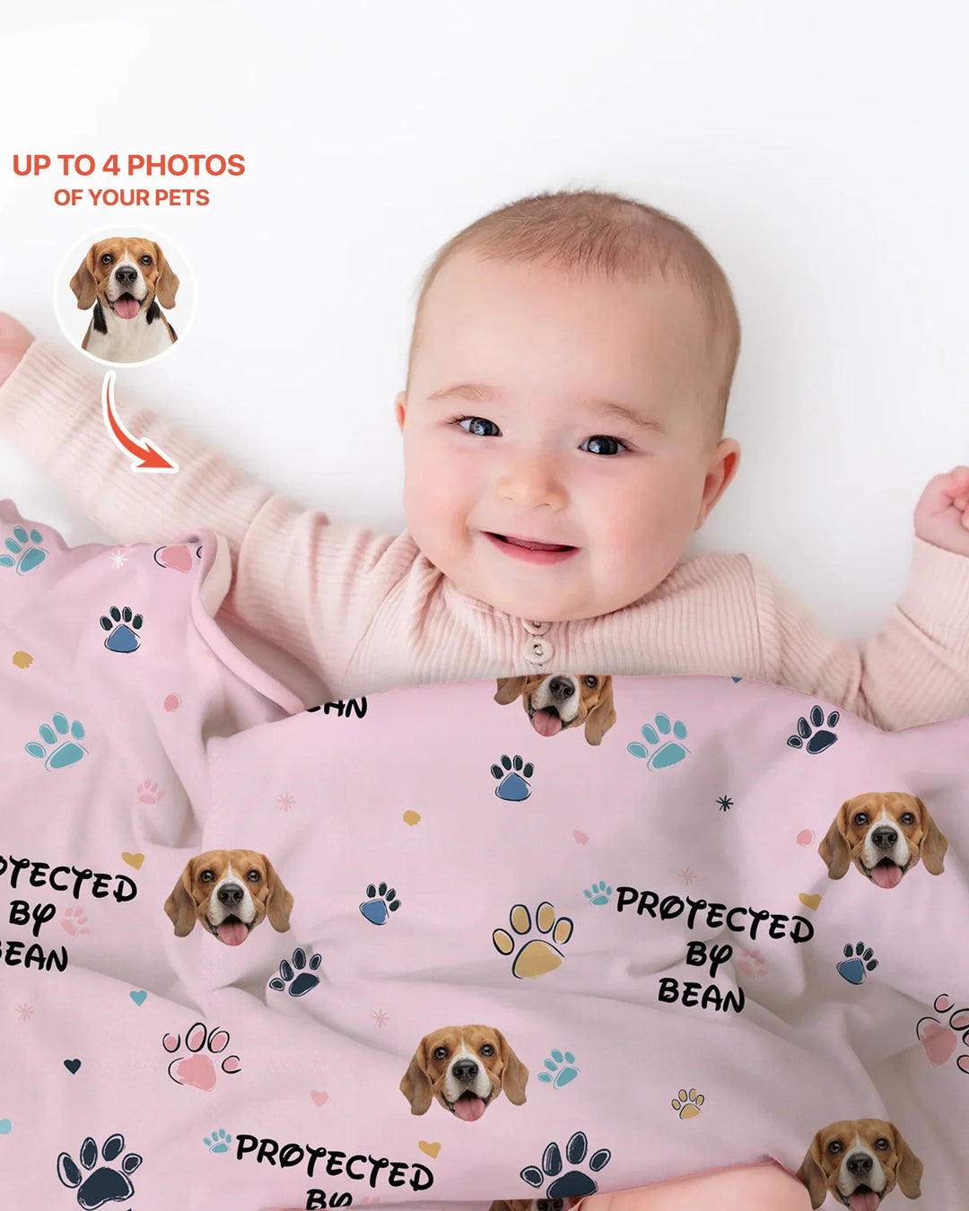 Custom Dog Pattern Blanket