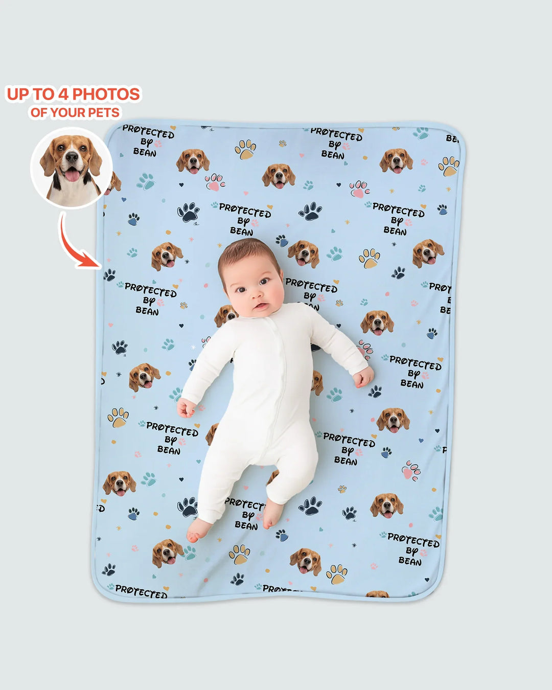 Custom Dog Pattern Blanket