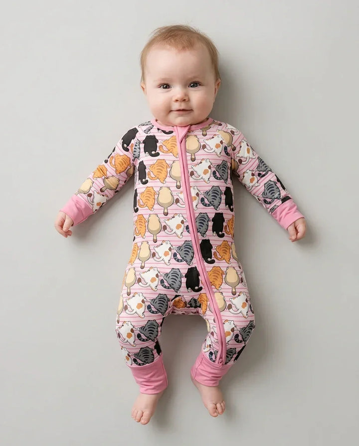 Funny Cat Butts Club Family Matching Bamboo Convertible Zippy