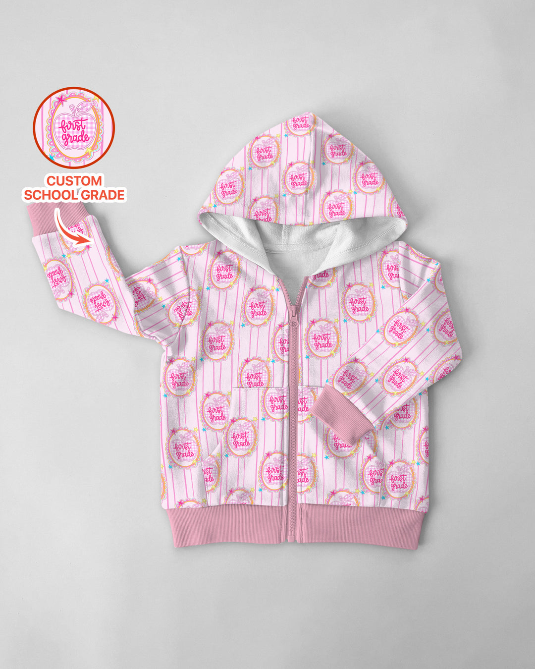 Sudadera con capucha y cremallera de bambú personalizada