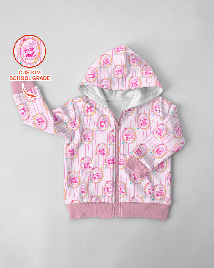 Sudadera con capucha y cremallera de bambú personalizada