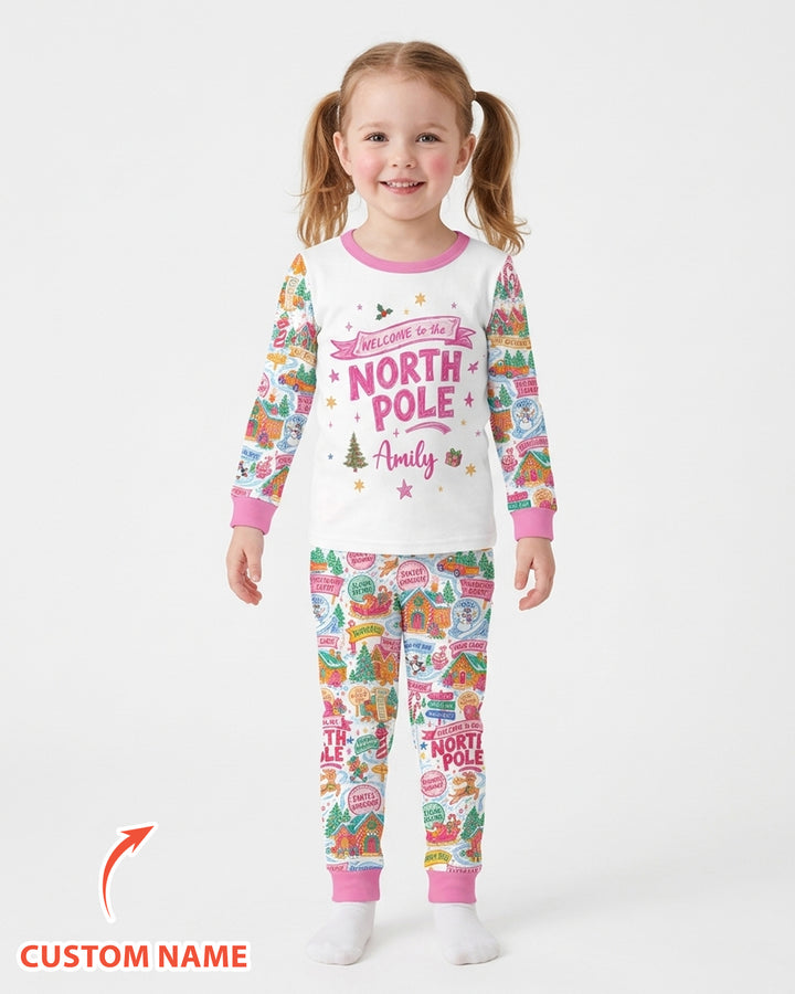 Welcome To The North Pole Bamboo Two Piece Long Sleeve Pajama Set