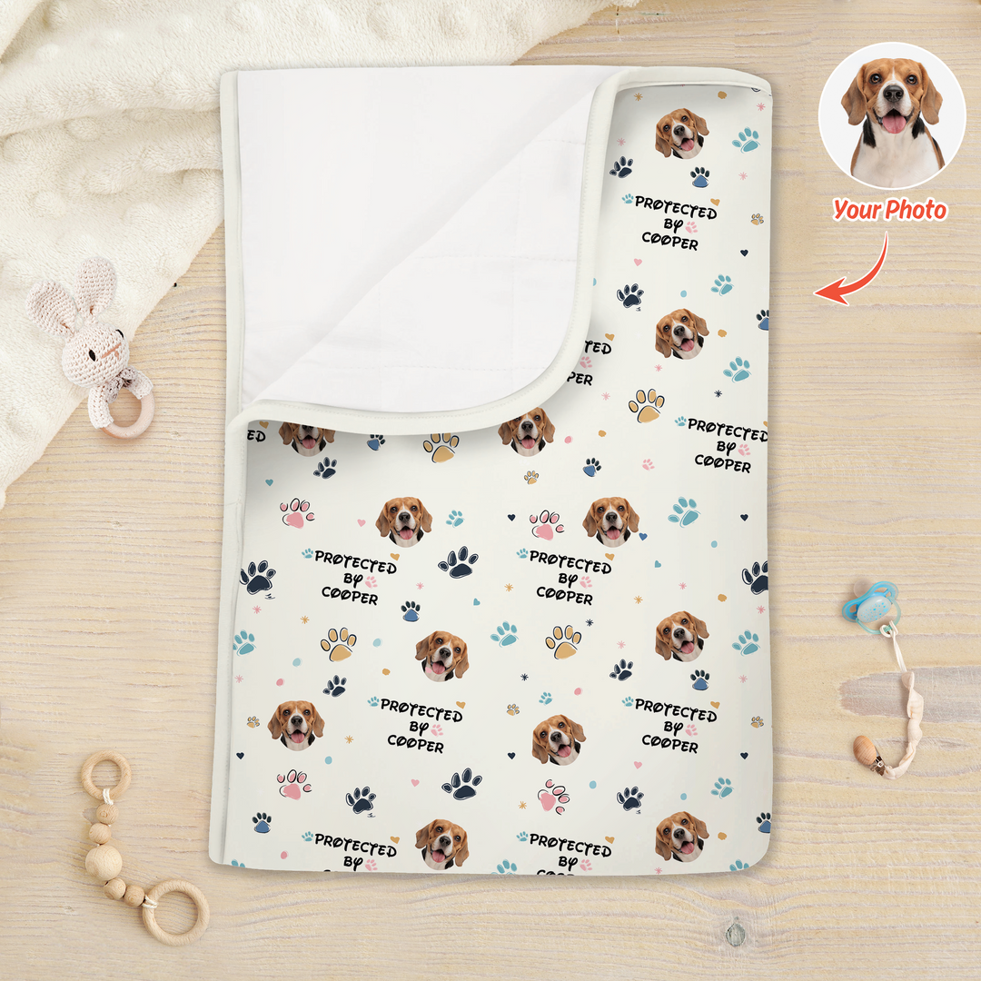 Custom Dog Pattern Toddler Blanket