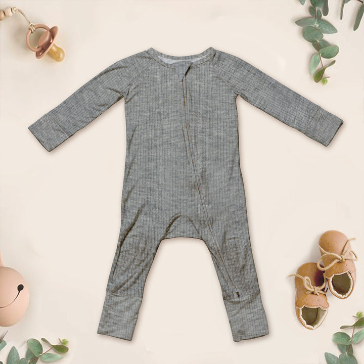 Slate Gray Ribbed Bamboo Baby Clothing – Cool and Classic