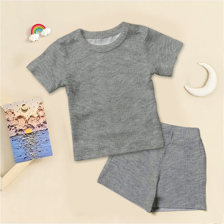 Slate Gray Ribbed Bamboo Baby Clothing – Cool and Classic