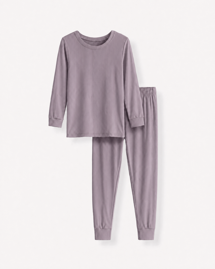 Conjunto de pijama de dos piezas de bambú de manga larga