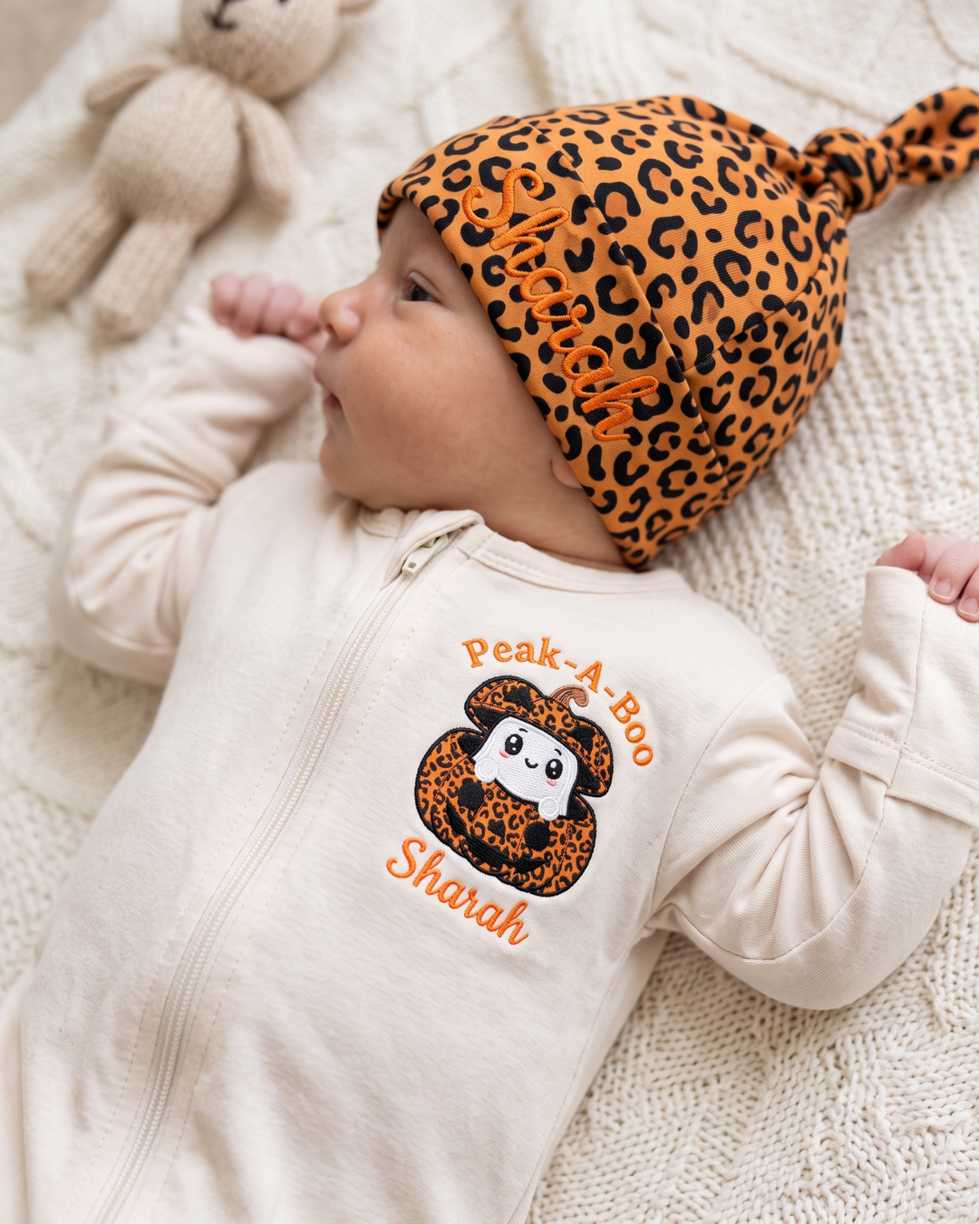 Gerippte Babykleidung mit individuellem Foto - Weich &amp; Skizzenhaft