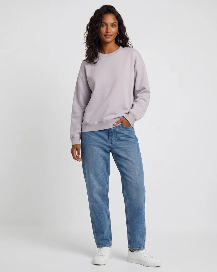 Solid Color Bamboo Adult Crewneck Sweatshirt