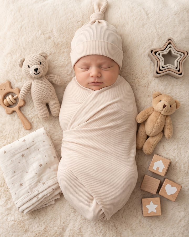 Solid Waffle Bamboo Swaddle Blanket