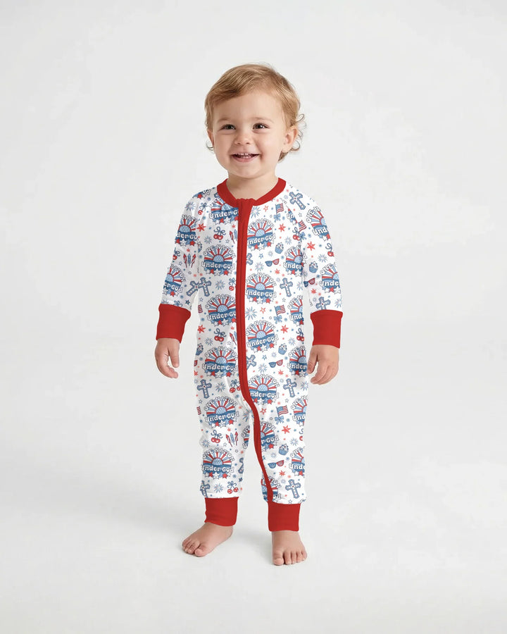 One Nation Under God Family Matching Bamboo Convertible Zippy
