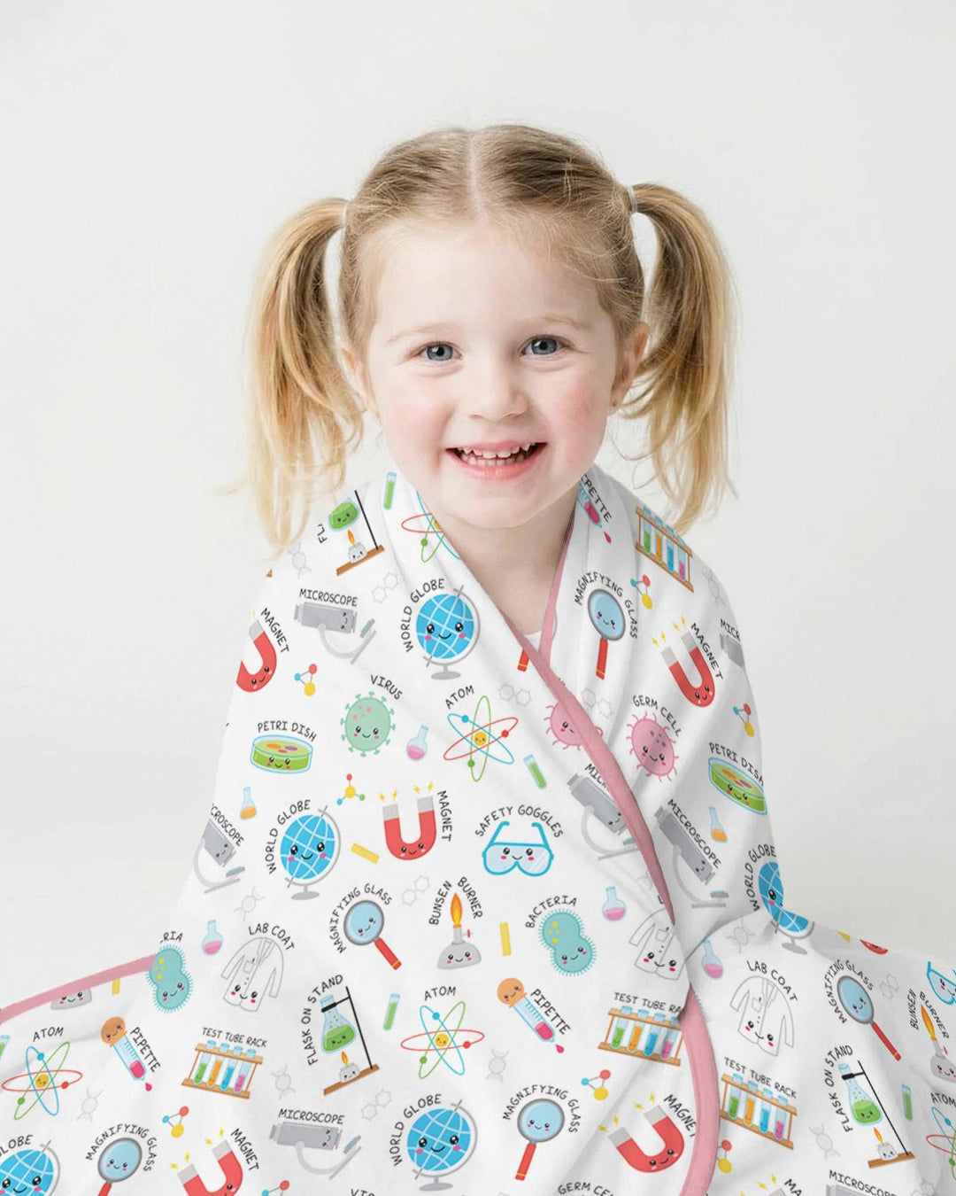 Science Fun Family Matching Bamboo Blanket