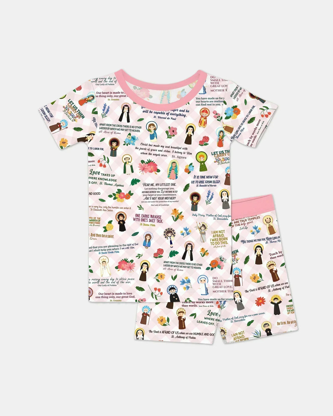 Template Zweiteiliges Pyjama-Set mit kurzen Ärmeln und Shorts