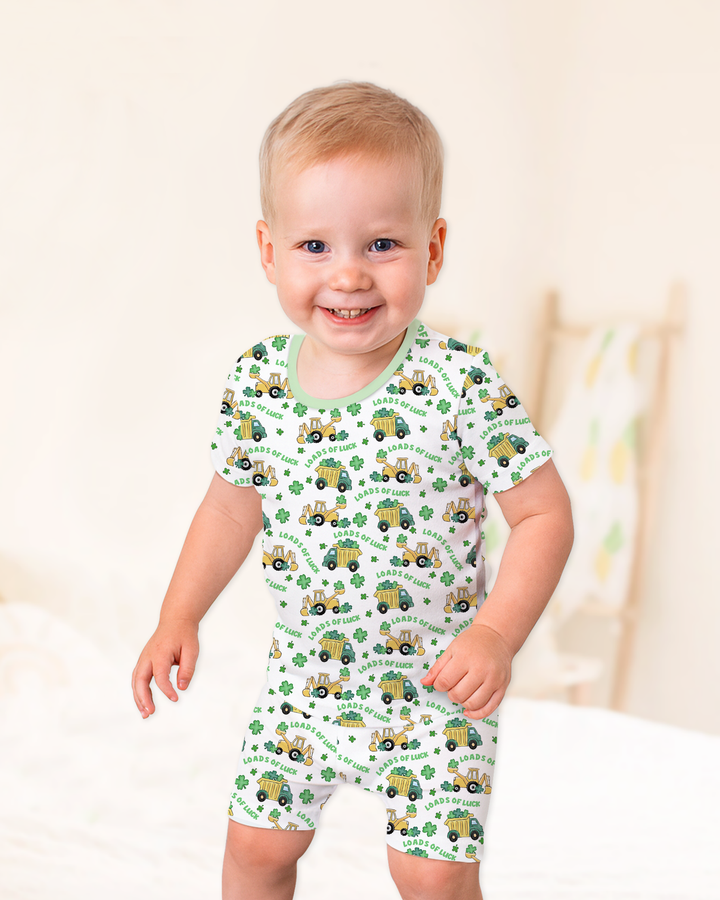 Loads Of Luck Two Piece Short Sleeve Shorts Pajama Set