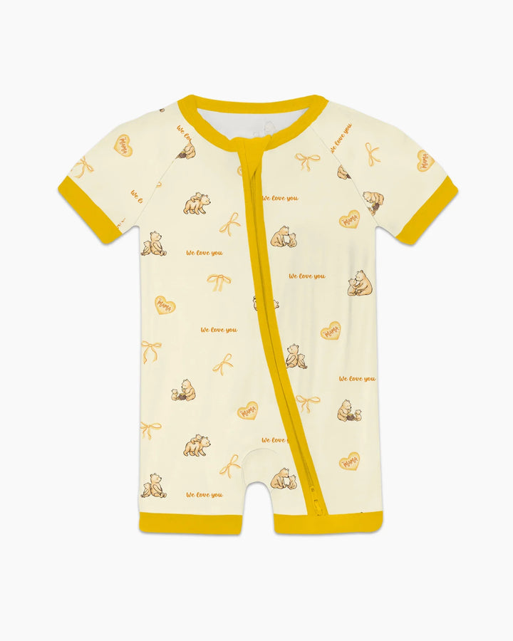 Sweat Yellow Mama Bear Shorty Zippy
