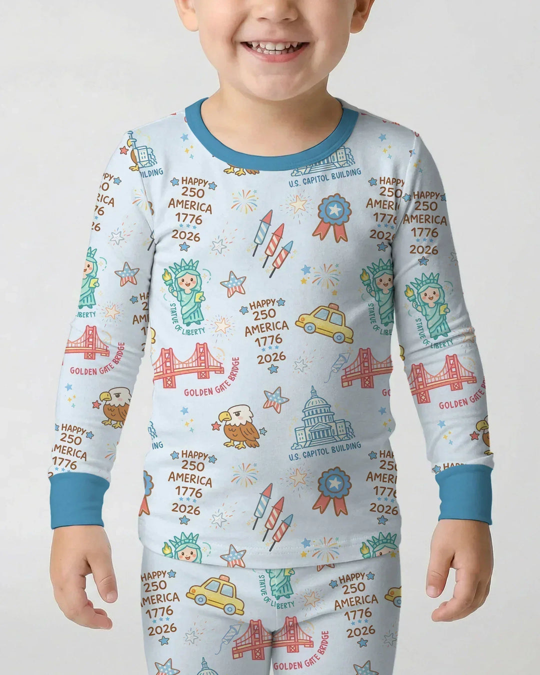 250 Years Of Freedom Two Piece Long Sleeve Pajama Set