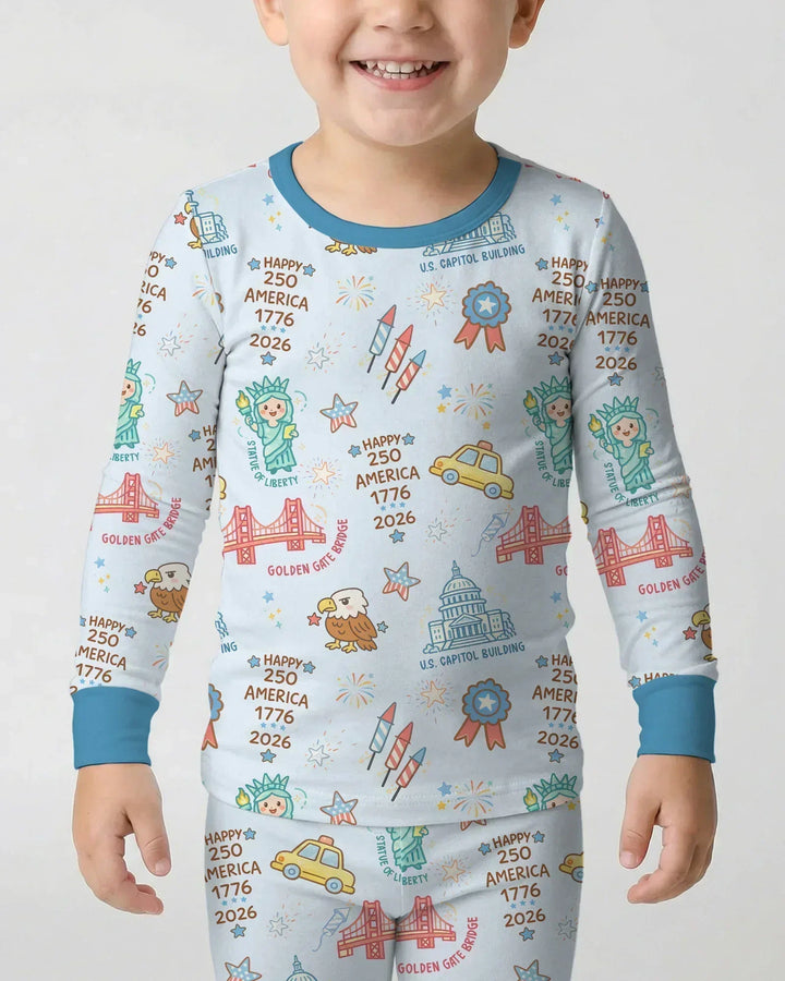 250 Years Of Freedom Two Piece Long Sleeve Pajama Set