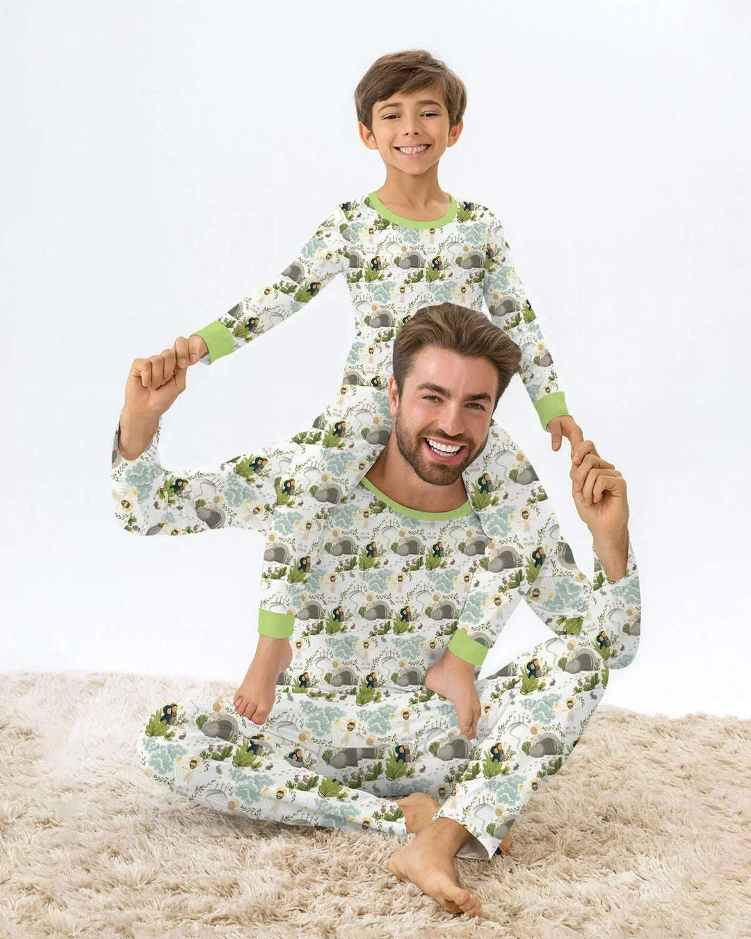 Matthew 28:1–8 He Is Risen Bamboo Men's Pajama Set