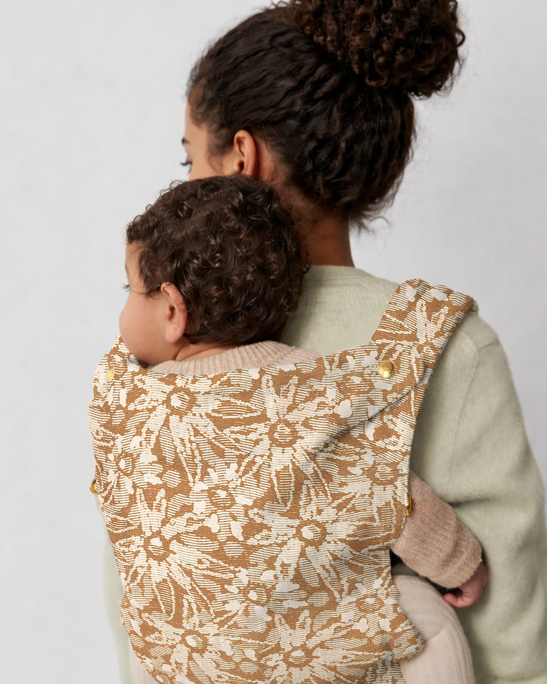 Warm Sand Floral Texture Baby Carrier