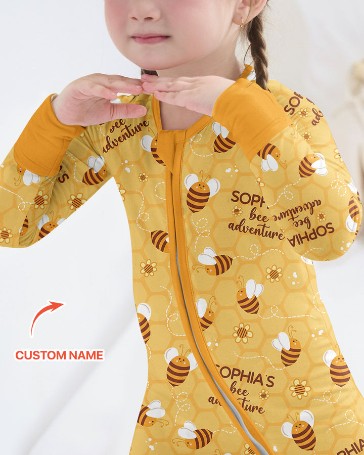 Custom Name Bee Back To School Bamboo Convertible Zippy