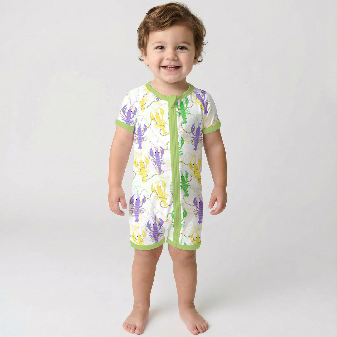 Mardi Gras Crawfish Family Matching Shorty Zippy