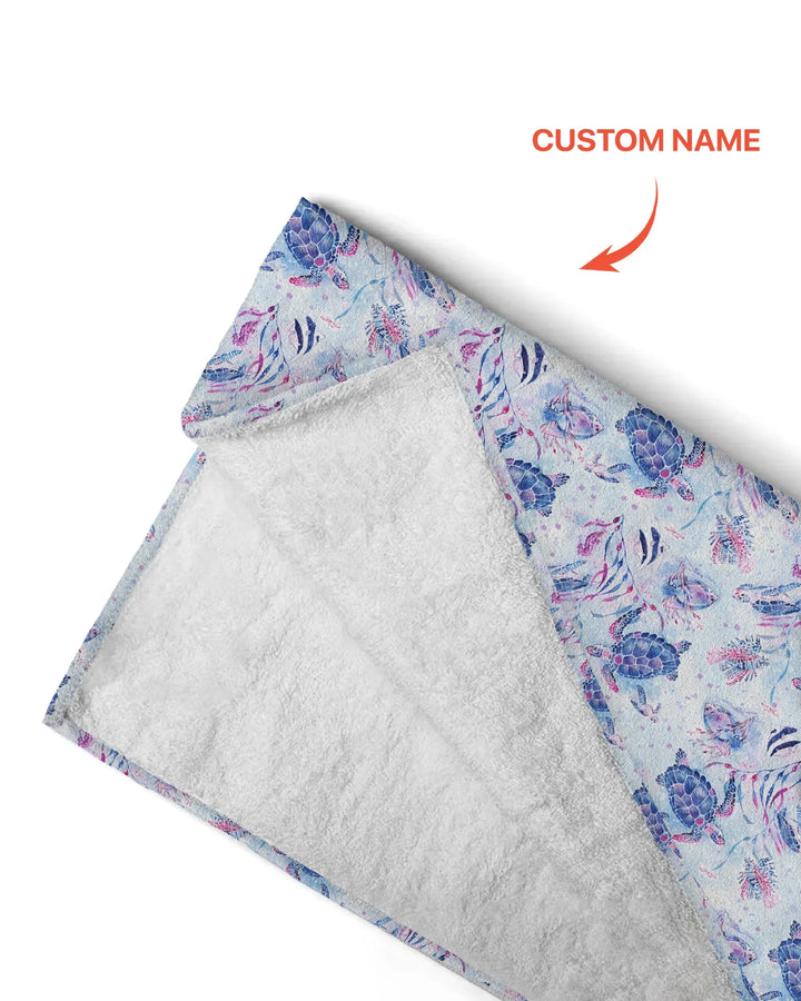 Little Turtles Family Matching Bamboo Beach Towel