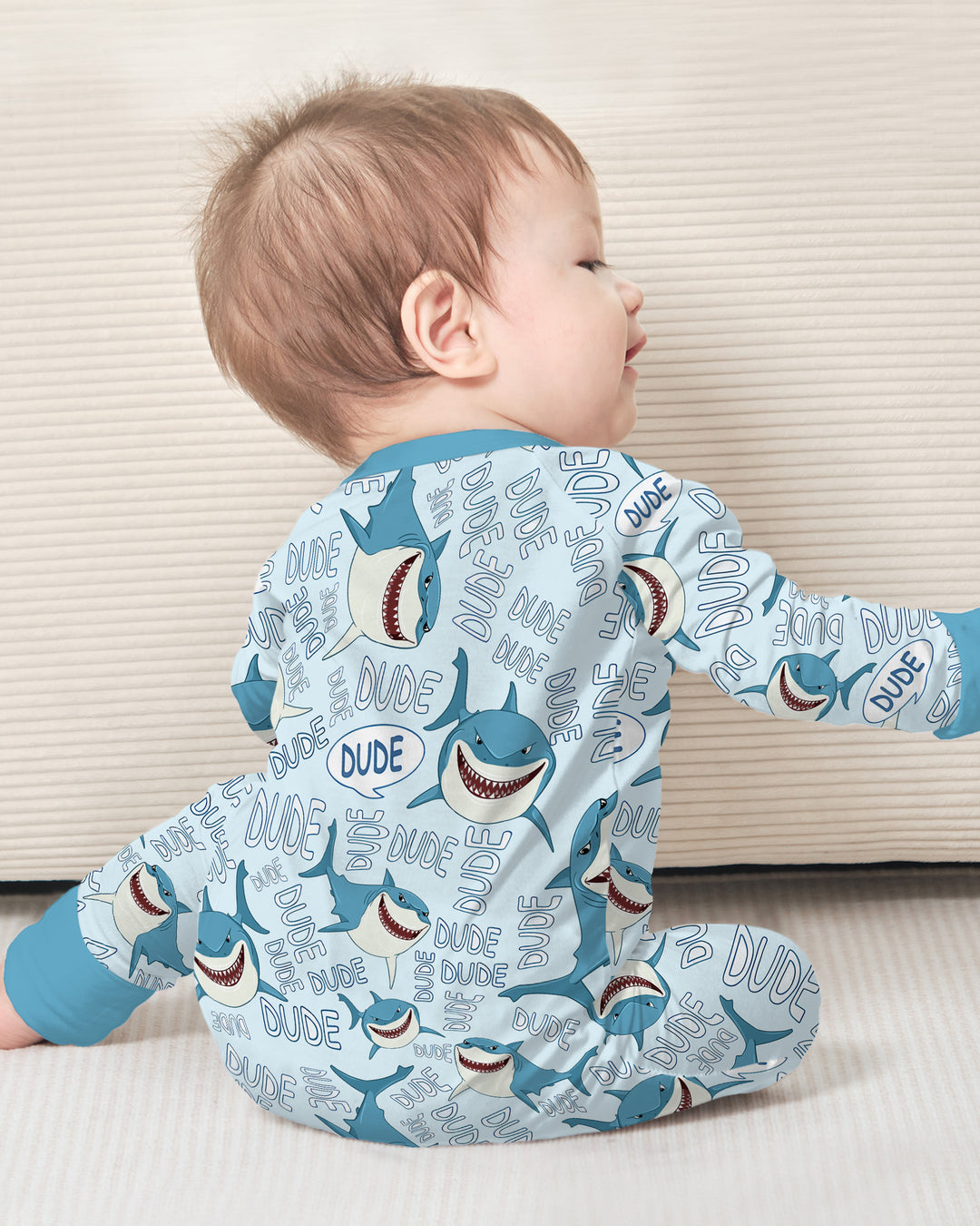 Gerippte Babykleidung mit individuellem Foto - Weich &amp; Skizzenhaft