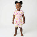 New Year's Eve Celebration Bamboo Two Piece Short Sleeve Shorts Pajama Set