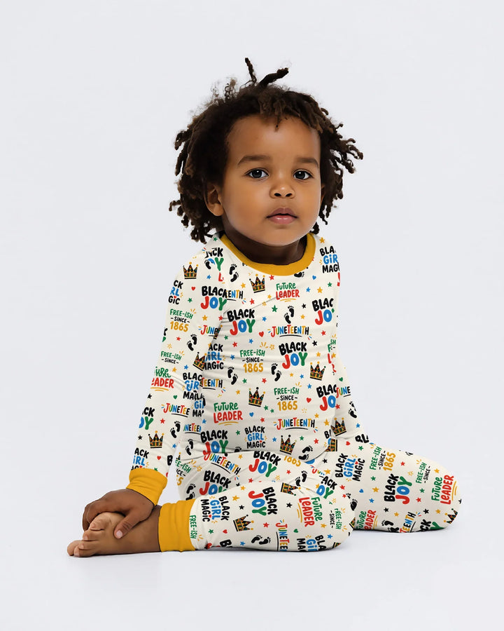 Juneteenth Black Girl Magic Bamboo Two Piece Long Sleeve Pajama Set