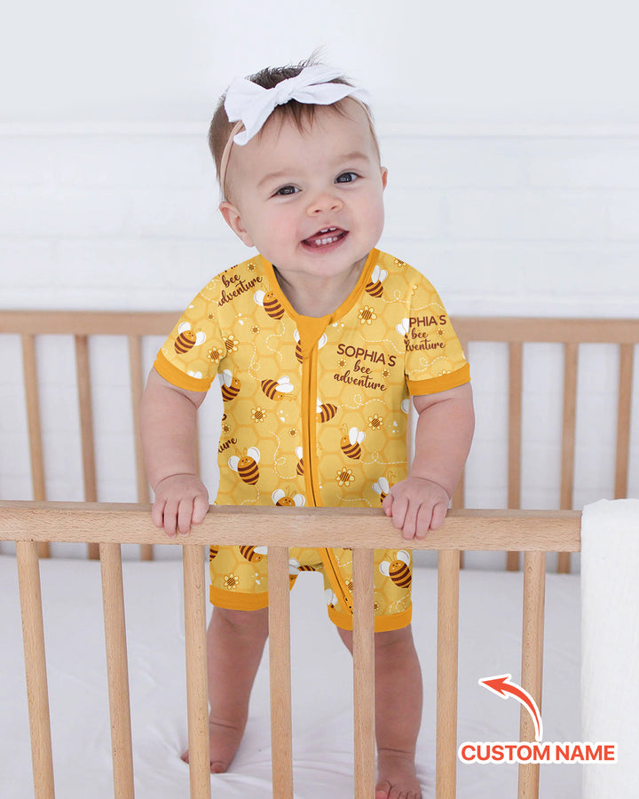 Custom Name Bee Back To School Bamboo Shorty Zippy