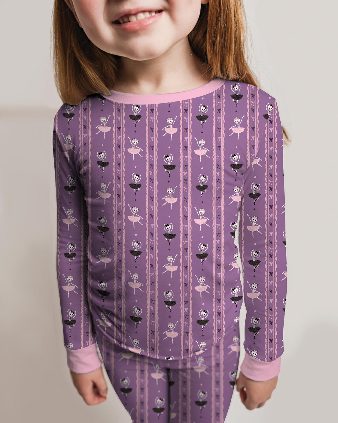 Spooky Ballerina Parade Bamboo Two Piece Long Sleeve Pajama Set
