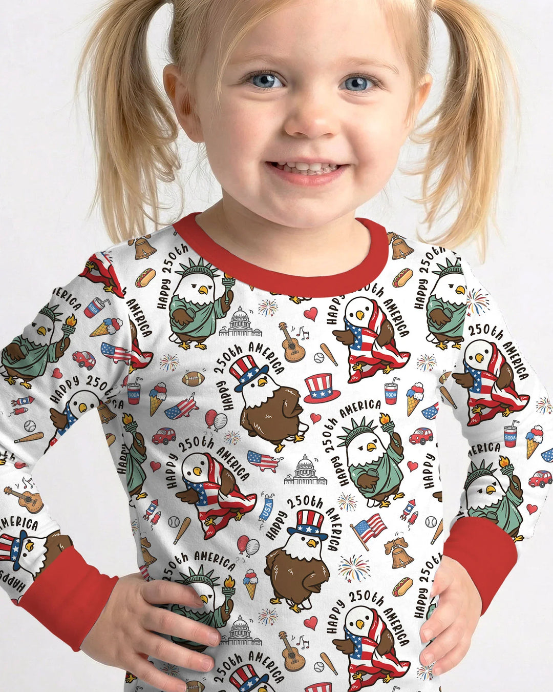 Zweiteiliges Langarm-Pyjama-Set mit Sommerfrüchten