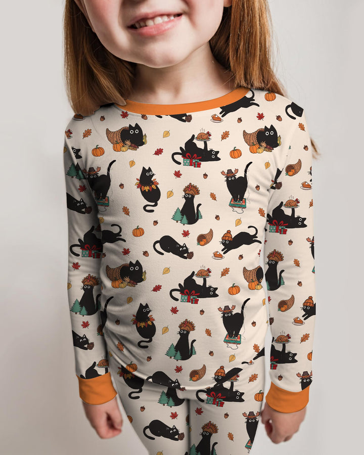 Black Cat Cozy Season Bamboo Two Piece Long Sleeve Pajama Set
