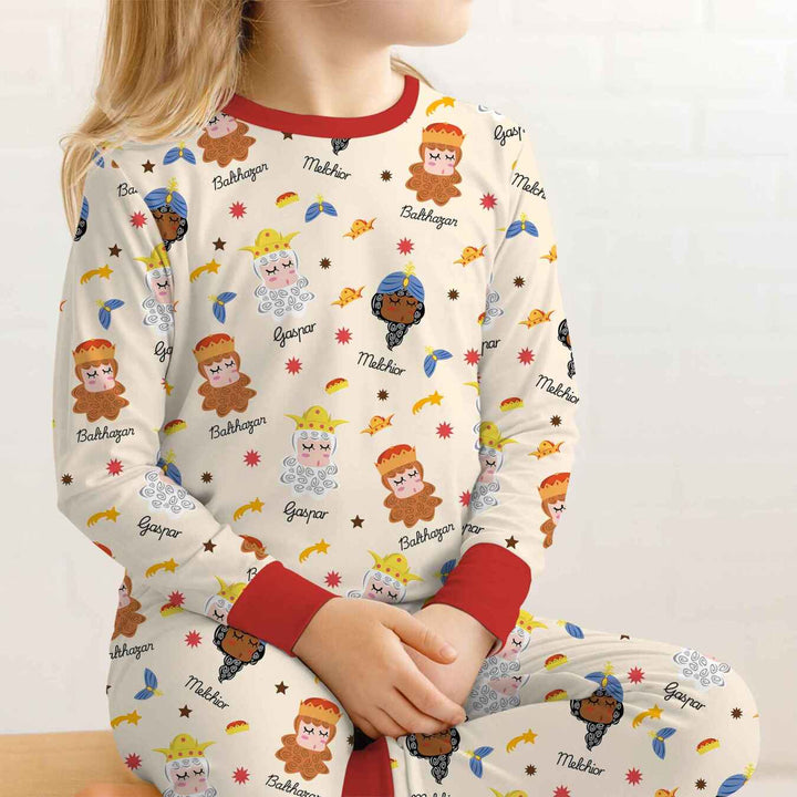 Tres Reyes Magos Two Piece Long Sleeve Pajama Set