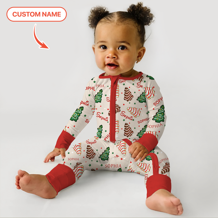 Christmas Tree Cake Custom Name Convertible Zippy