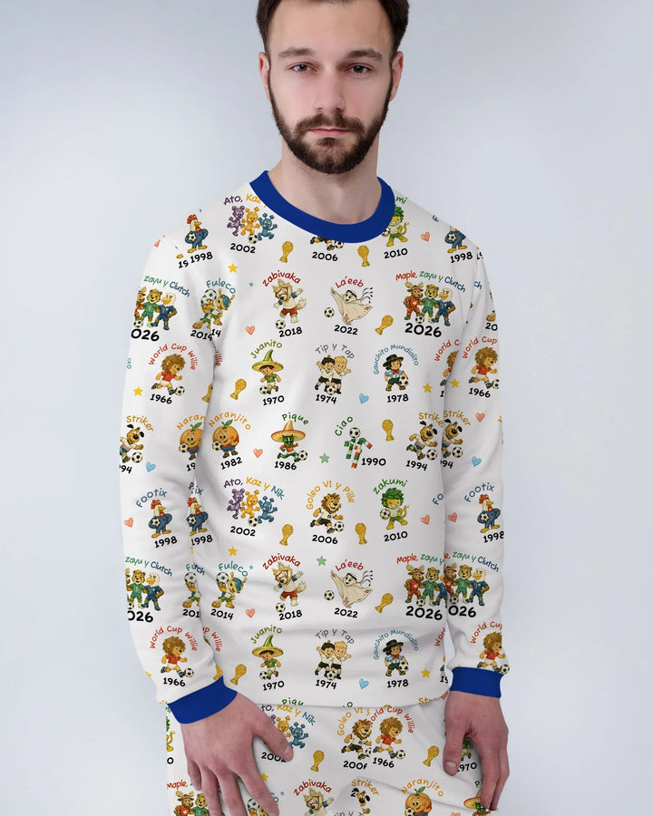 Soccer cup Mascots Bamboo Men's Pajama Set
