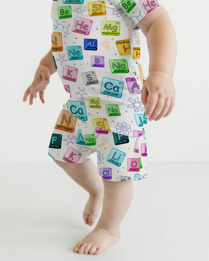 Science Elements Bamboo Two Piece Short Sleeve Shorts Pajama Set