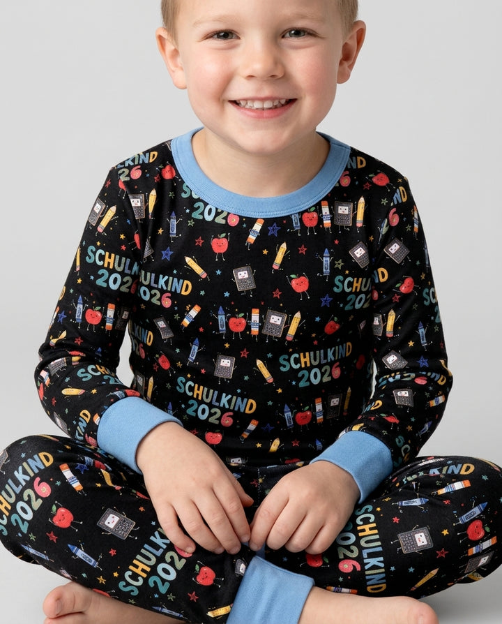 Conjunto de pijama de dos piezas de bambú de manga larga