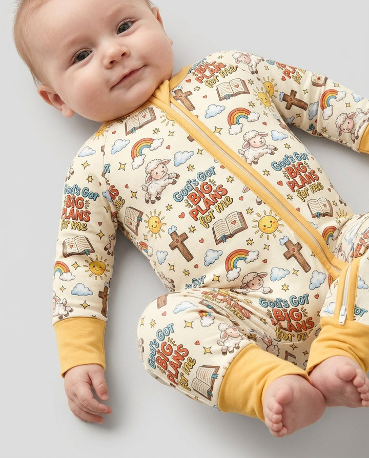 Gerippte Babykleidung mit individuellem Foto - Weich &amp; Skizzenhaft
