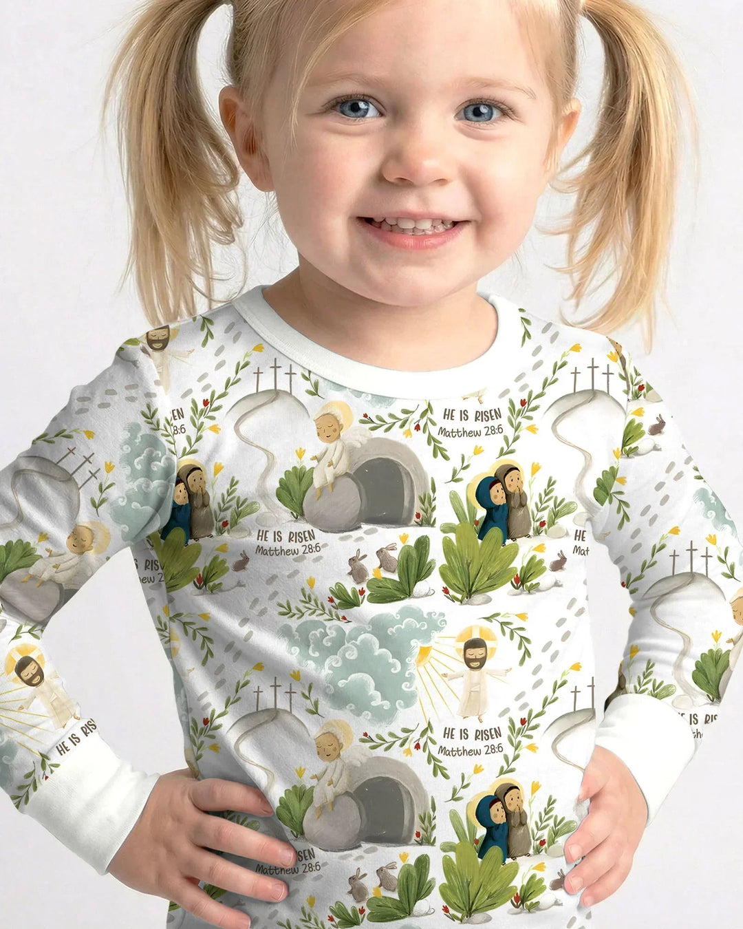 He Is Risen Two Piece Long Sleeve Pajama Set