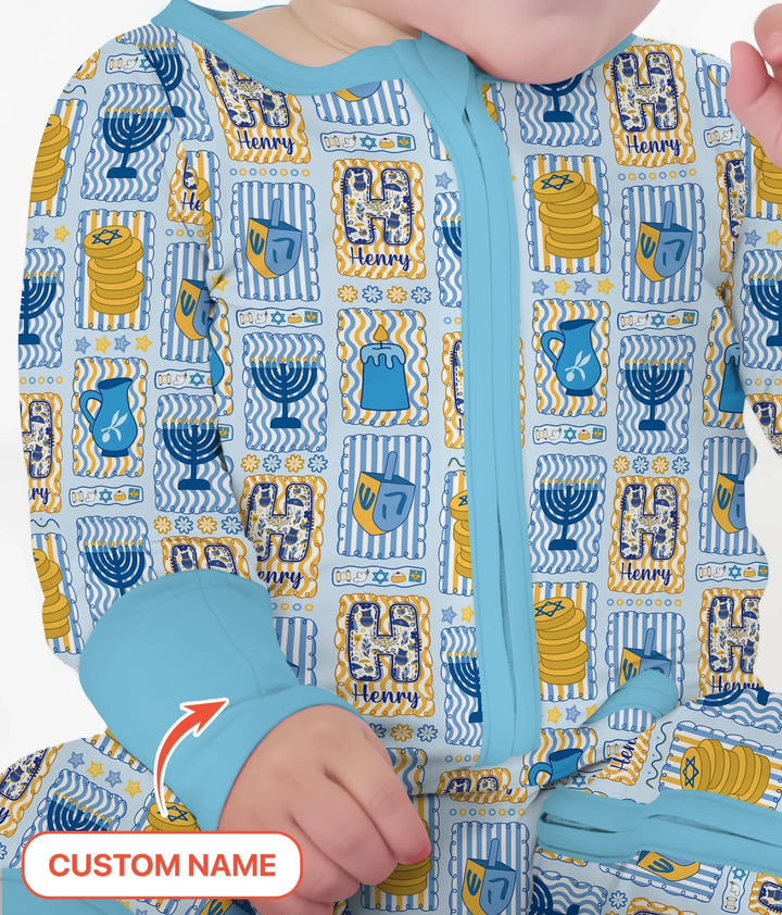 Custom Name Hanukkah Wonderland Convertible Zippy