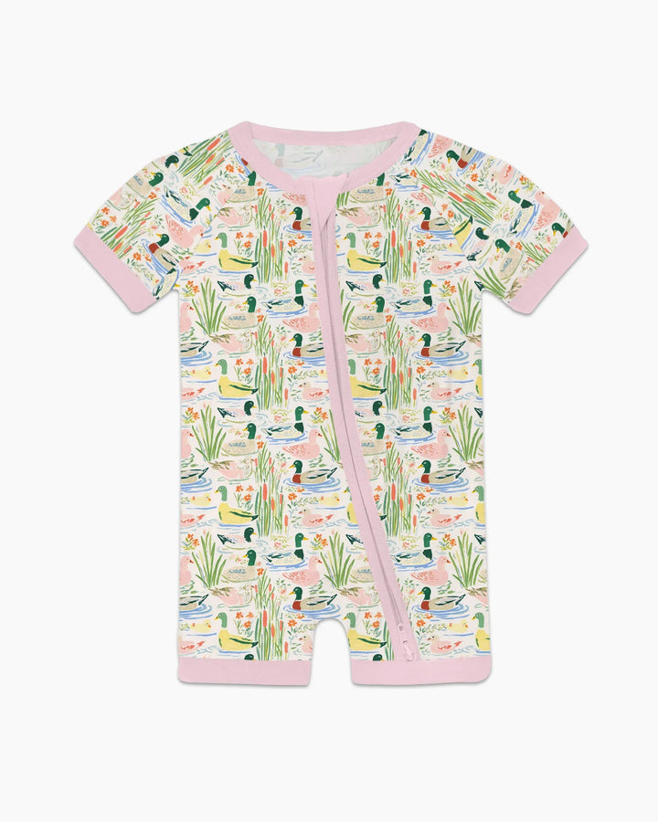 Whimsical Mallard Duck Bamboo Shorty Zippy